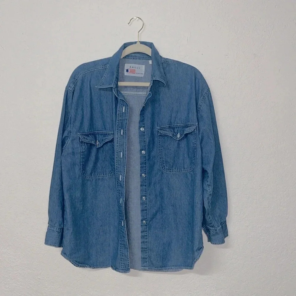 Blue Denim Button Down Shirt